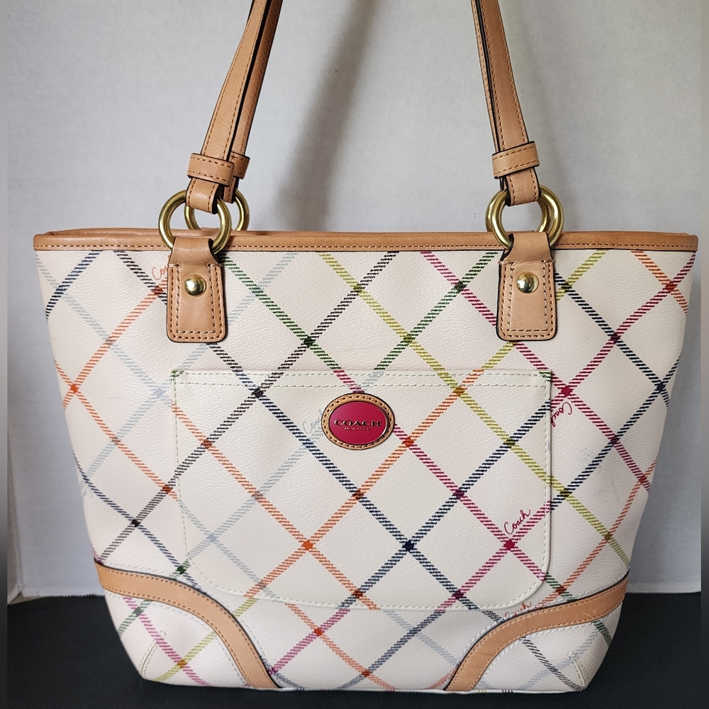 Coach Peyton Tattersal Tote, 2014